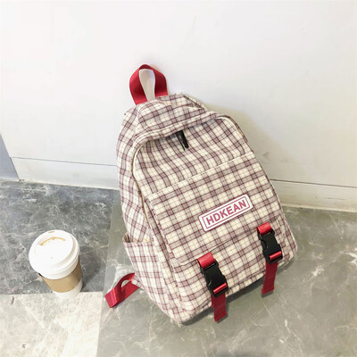 

Large Capacity Solid Color Waterproof Nylon Casual Backpack School Bag