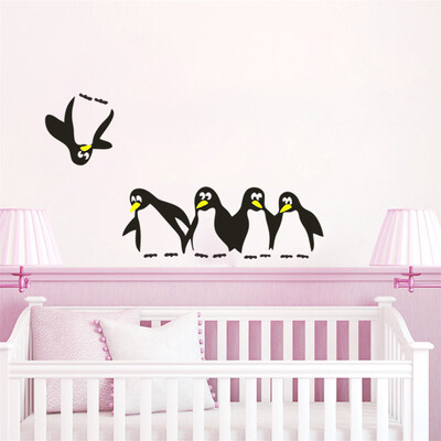 

〖Follure〗DIY Penguin Avatar Removable Wall Decal Family Home Sticker Mural Art Home Decor