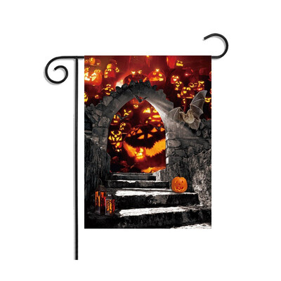 

Halloween Pumpkin Custom Weatherproof Decoration Garden Flag 9 Sytles Printed Decorative Hanging Banner