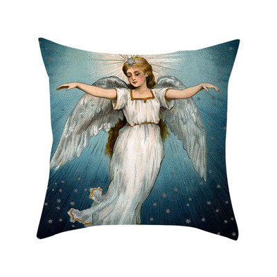 

Siaonvr Christmas Series Home Decor Polyester Peach Skin Pillow Case 18x18in