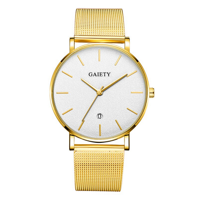 

Gobestart Business Fashion Simple Simple Casual Calendar Net With Strap Mens Watch