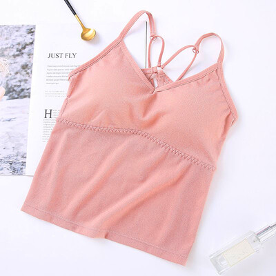 

Sexy Bottoming Anti-light Solid Color Seamless Bra Vest