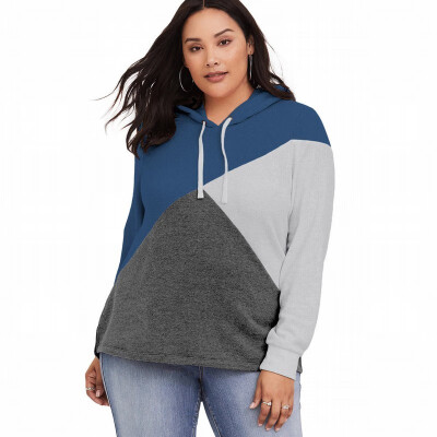 

Large size hooded womens sweatshirt long sleeve sports hoodie