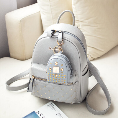 

Shoulder bag female Korean mini bag fashion Joker student bag studded womens backpack