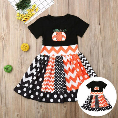 

Newborn Kid Baby Girls Christmas Halloween Tops Dress Pants Outfit Clothes