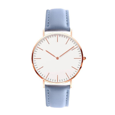 

Men Women Fashion Simple Ultra-Thin Watch Minimalist Casual Leather Band Wrist Watch