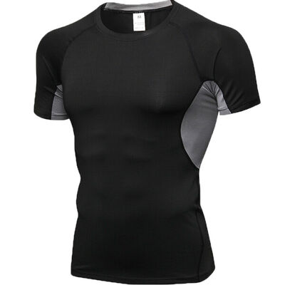 

Mens Short Sleeve Gym Sport T Shirt Fitness Workout Quick Drying Tops Blouse