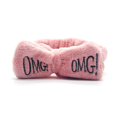 

Letter "OMG" Coral Fleece Soft Bow Headbands For Women Girls Cute Hair Holder Hairbands Hair Bands Headwear Hair Accessories
