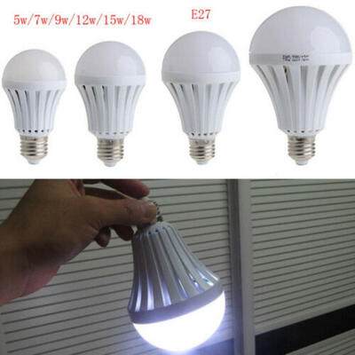 

Rechargeable E27 LED Emergency Light 5W9W12W1518W White LED Bulb Smart Led