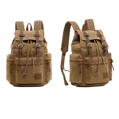 

hjfgy Canvas Bag Retro Mens Bag Backpack Computer Bag Student Bag