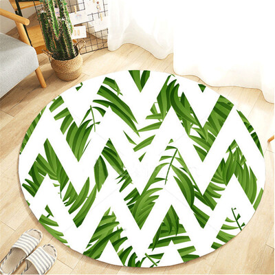 

Toponeto Tropical Plant Leaves Comfortable Living Room Childrens Room Carpet 40cm