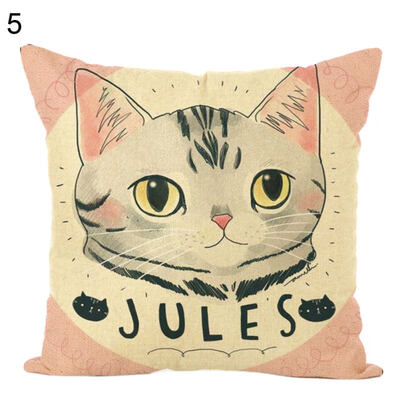 

Cute Cat Printed Soft Throw Pillow Case Cushion Cover Sofa Bed Car Home Decor