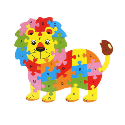 

Gotoamei Kids Baby Wooden Wood Animal Puzzle Numbers Alphabet Learning Educational Toy
