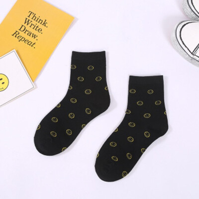 

2019 New arrivel Cartoon Funny Socks Women cute Smiling face Cotton Socks personality Fashion casual Short Sox female