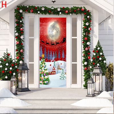 

〖Follure〗Christmas Decoration Door Stickers 3D Simulation Removable Waterproof Wall Stickers