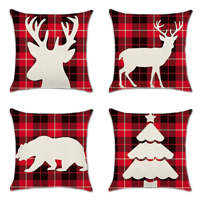 

Tailored 4Pcs Home Decor Cushion Cover Graffi Style Throw Pillowcase Pillow Covers