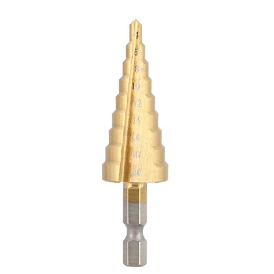 

Multifunctional HSS Titanium Coated Straight Flute Step Drill Bits Essential Hardware Tool Pagoda Drill Bit