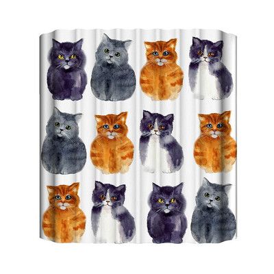 

Toponeto New Waterproof Shower Curtain with 12 Hooks 3D Printed Bathroom Polyester