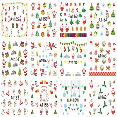 

〖Follure〗12Patterns Water Decals Nail Art Transfer Stickers Big Sheet Manicure Decoration