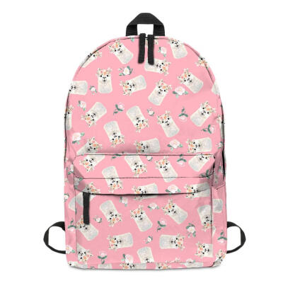 

3D Digital Printing Backpacks Preppy Women Shoulder School Bags Knapsack