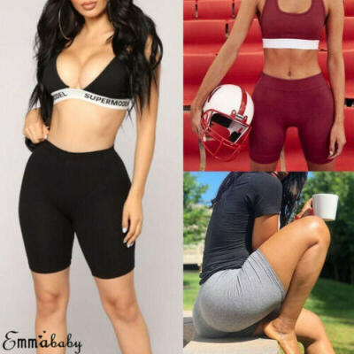 

Women Cycling Shorts Dancing Gym Biker Hot Pants Leggings Active Casual Sports