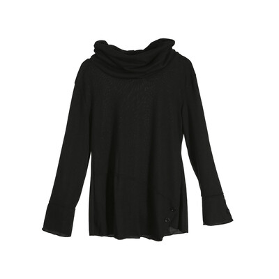 

FASHION Women Autumn Loose Long Sleeve Cotton Blouse T-Shirt Tops Casual Cowl Neck Top