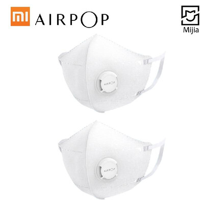 

Xiaomi AirPOP Mouth Face Mask 2pcslot Portable Cycling PM25 Anti-haze Anti-Dust Foldable Facial Protective Cover Masks for Unise