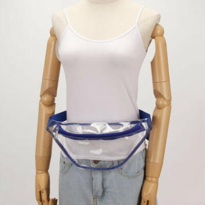 

Women&39s PVC waist pockets transparent belt bag hip transparent chest bag