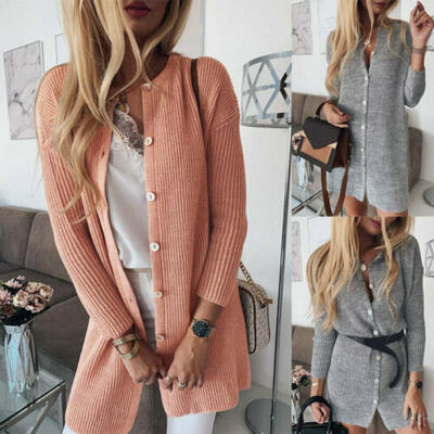 

Womens Casual Knitted Long Sleeve Cardigan Sweater Coat Jacket Outwear Knitwear