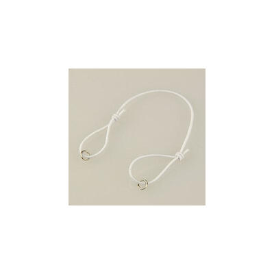 

Elastic Cord Bracelet Making with Iron JumpRings Adjustable White 130mm