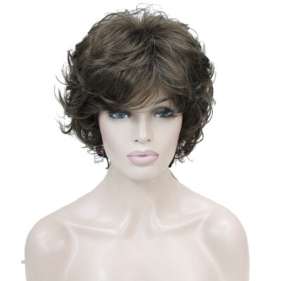 

Strong Beauty Ladies Wigs Short Wavy Golden Blonde Hair For Women Synthetic Capless Full Wig 12 Colors