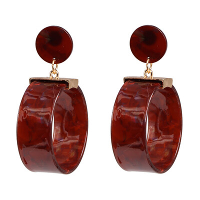 

New Exaggerated Big Round Acrylic Statement Earrings For Women Boho Resin Dangle Earring Party Jewelry 2019