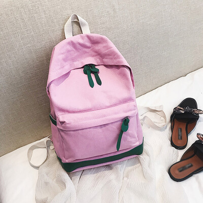 

Tailored Student Bag Men And Women Shoulder Bag Student Campus Solid Color Backpack