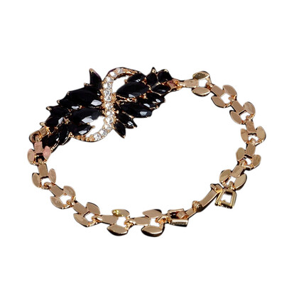 

Fashion Accessories Resin Rhinestone Bracelet Ladies Flowers -shaped Bangle