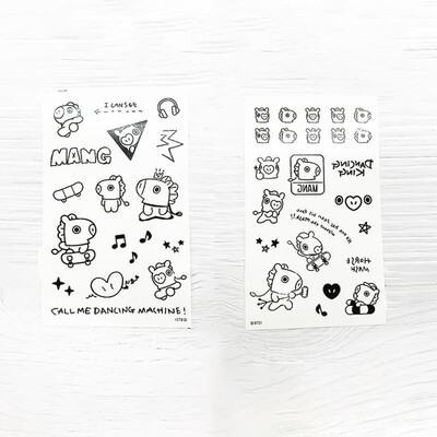 

1PC KPOP BTS Bangtan Boys Waterproof Removable Temporary Tattoo Stickers DIY