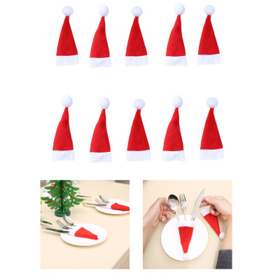 

Tailored Christmas Decorative Tableware Fork Set Christmas Hat Storage Tool