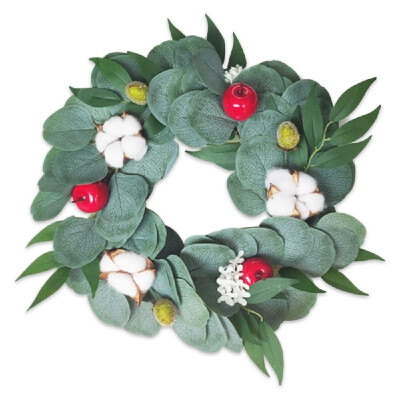 

Artificial Wreath Garland Natural Artificial Plants Flower Wall Fence Realistic Fake Hanging Wreath Autumn Fall Wreath for Christm