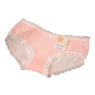 

Briefs Cotton Briefs Sexy Panties Lace Ruffles Ladies Underwear Sexy Lingerie Plaid underwear