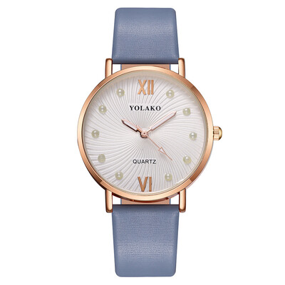 

Womens watches top brand luxuryFashion Leather BlueRedBlackWhitePurple Simple Quartz watch for Gifts Relogio Feminino 2019