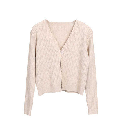 

〖Follure〗Long Sleeve V-Neck Womens Sweater Cardigan