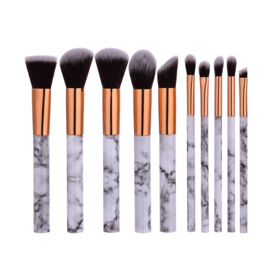 

10pcs Makeup Brushes Brush Marble Beauty Extremely Powder Tools Set Up Make Soft Makeup Foundation