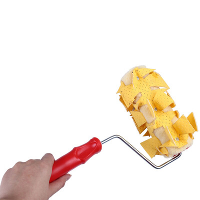 

〖Follure〗7 Embossing Paint Rubber Roller Painting Brush SleeveHandle Wall Decor Tools