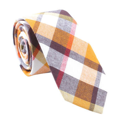 

Fashion Men Plaid Print Business Bow Tie Slim Cotton Neckties Casual Decor