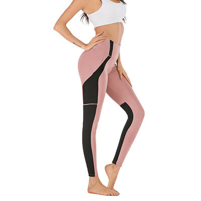 

Starmoon Womens Screen Stitching Mobile Phone Pocket Sports Yoga Nine-minute Pants