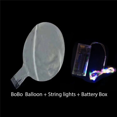 

FUNNYBUNNY 18 Inch 5 PCS Led Light Up BoBo Balloon Flashing Color Fillable Transparent Balloons with Helium Great for Party