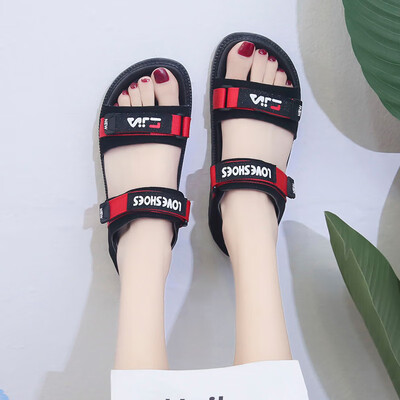 

Net red sandals female ins tide super fire bear shoes 2019 summer new Korean students Joker increased thick sponge cake