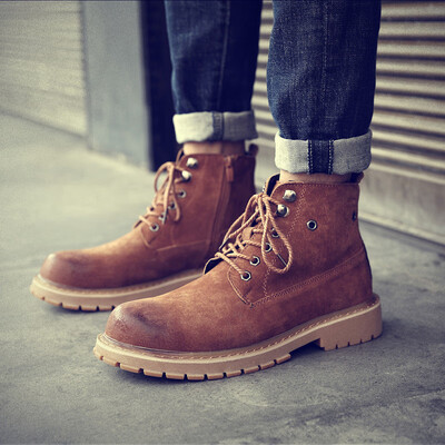 

Mens boots Martin shoes high mens Martin shoes mens leather boots trend British wind retro Martin boots