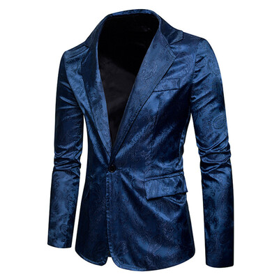 

SUNSIOM Mens Fashion Suit Blazer Dress Formal Tops Luxury Jacket Floral Print Bar Coats