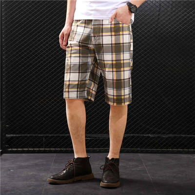 

SQSI 2019 five pants summer casual shorts tide simple pants male lattice special 4944