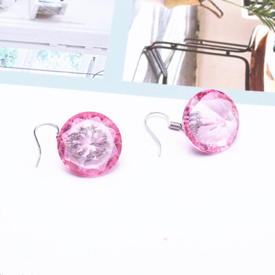 

EK644 New Fashion Elegant Noble Round 20MM Colored Zircon Crystal Drop Earrings For Women Jewelry Party Wedding Shining Brincos